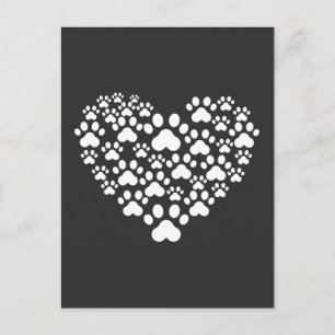 Carte Postale Paw Animal Heart Veterinarian Vet Tech