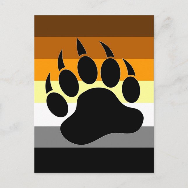 Carte Postale Paw de la fierté de l'ours (Devant)