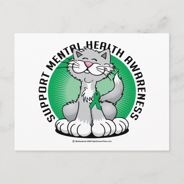 Carte Postale Paws for Mental Health Chat (Devant)