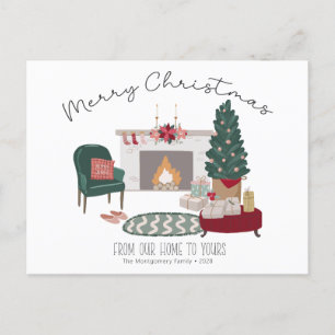 Carte Postale Pays accueillant Accueil Arbre de Noël   Joyeux No