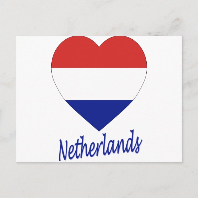 Carte Postale Pays-Bas - Coeur du drapeau (Devant)