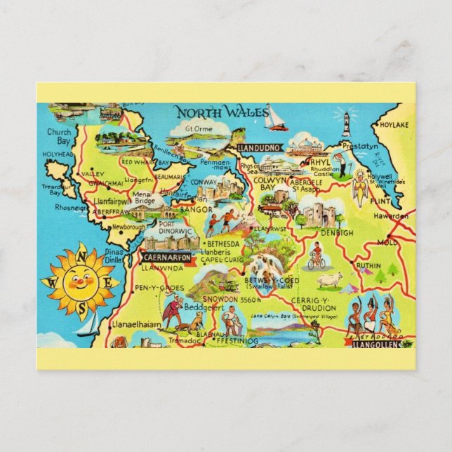 Carte Postale Pays de Galles du Nord  (Devant)