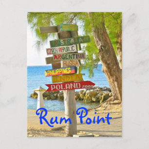 CARTE POSTALE PAYS DU MONDE/SIGNES EN BOIS COLORÉ/POINT DE RUM