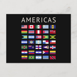 Carte Postale Pays Flags Amériques National Flags Amérique