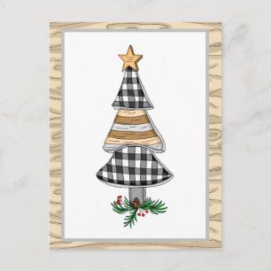Carte Postale Pays Plaid Noël Arbre vacances