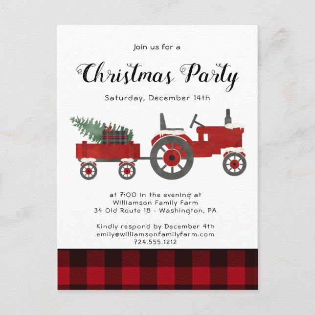 Carte Postale Pays Russe Red Buffalo a fait la fête de Noël (Devant)