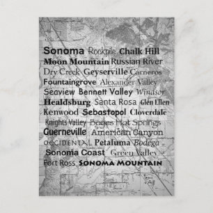 Carte Postale Pays viticole de Sonoma