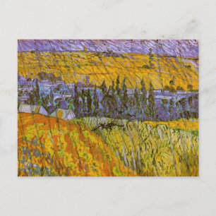 Carte Postale Paysage à Auvers dans la pluie, Vincent van Gogh