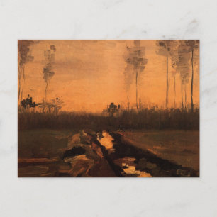 Carte Postale Paysage à Dusk par Vincent van Gogh