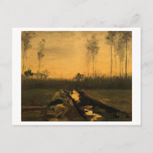 Carte Postale Paysage à Dusk, Van Gogh Art
