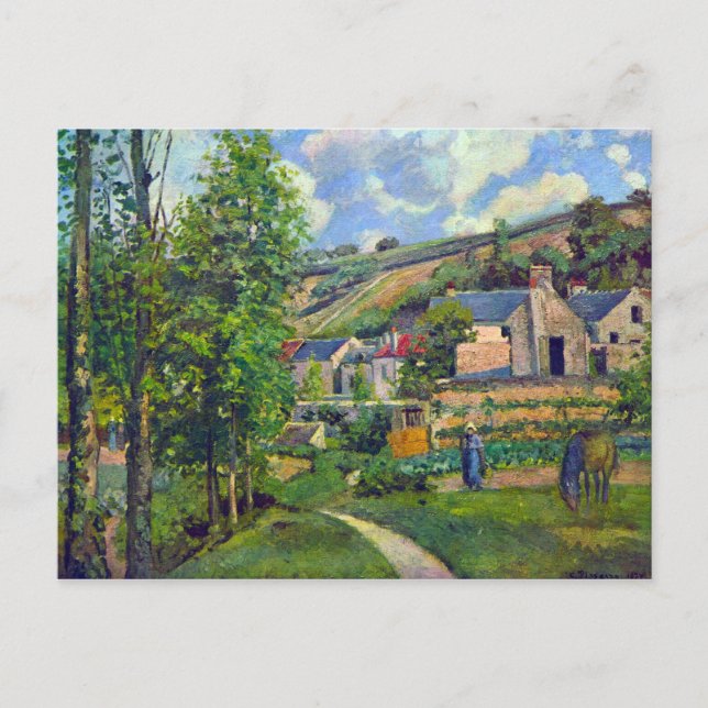 Carte Postale Paysage à Pontoise par Camille Pissarro (Devant)