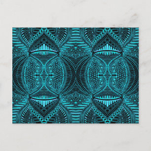 Carte postale Paysage Abstrait bleu