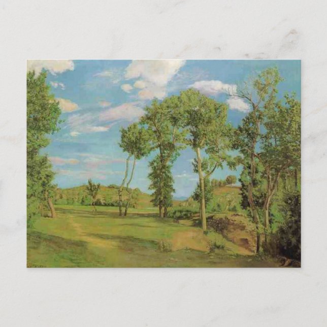 Carte Postale Paysage au bord du Lez de Frédéric Bazille (Devant)