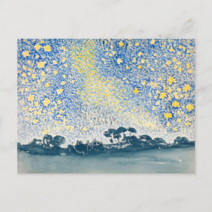 Carte Postale Paysage aux étoiles par Henri-Edmond Cross