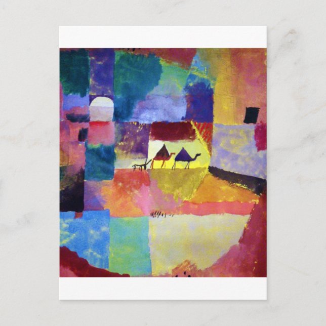 Carte Postale Paysage avec chameaux, Paul Klee (Devant)
