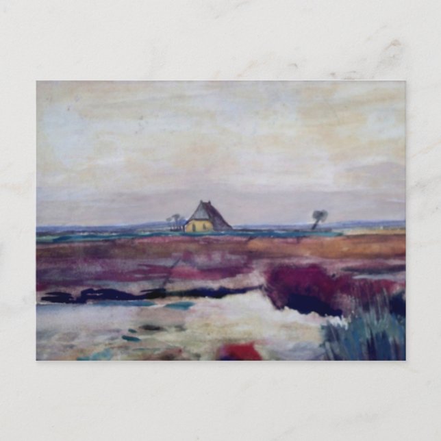 Carte Postale Paysage avec ferme, Vincent van Gogh Art (Devant)
