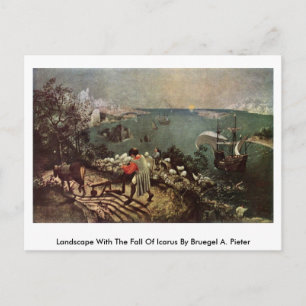 Carte Postale Paysage Avec La Chute D'Icarus Par Bruegel A. Pi