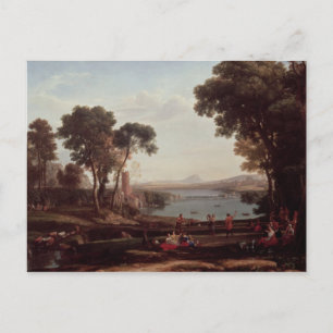 Carte Postale Paysage avec le mariage d'Isaac