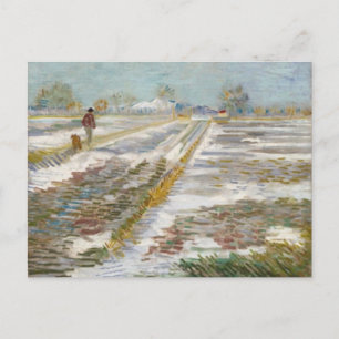 Carte Postale Paysage avec neige, Van Gogh Art