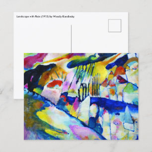 Carte Postale Paysage avec pluie par Wassily Kandinsky