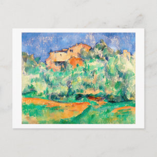 Carte Postale Paysage avec une maison, Cézanne