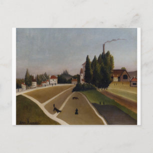 Carte Postale Paysage avec usine par Henri Rousseau