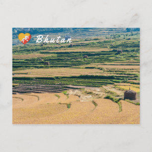 Carte Postale Paysage bhoutanais agricole