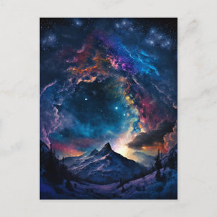Carte Postale Paysage cosmique des montagnes