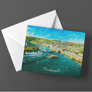 Carte Postale Paysage côtier de Cornouailles Angleterre peinture