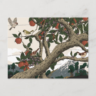 Carte Postale Paysage d'arbres fruitiers
