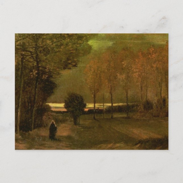Carte Postale Paysage d'automne à Dusk, Vincent van Gogh (Devant)