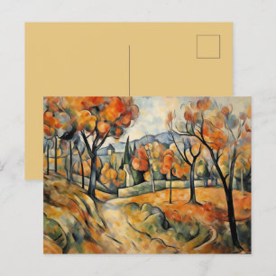 Carte Postale Paysage d'automne Art moderne