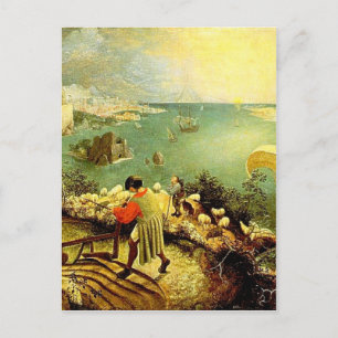 Carte Postale Paysage de Bruegel avec la chute d'Icarus - 1558