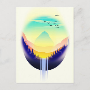 Carte Postale Paysage de cascade