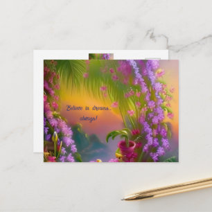 Carte Postale Paysage de fantaisie, tropical et rêveur