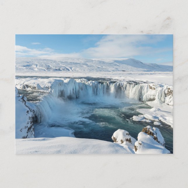 Carte Postale Paysage de la cascade de Godafoss (Devant)