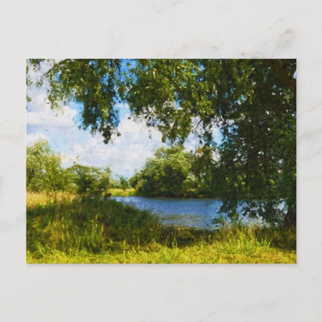 Carte Postale Paysage de la rivière Havel peint dans la région d (Devant)