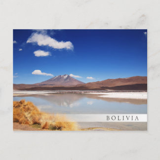 Carte Postale Paysage de l'Altiplano avec volcan en Bolivie