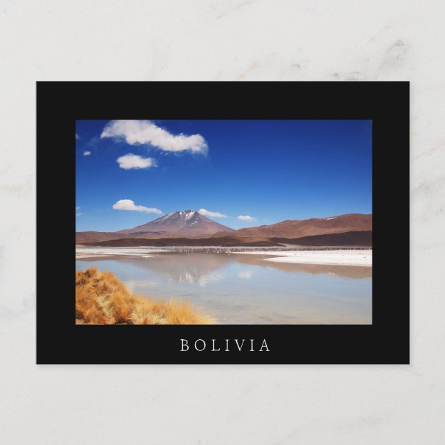 Carte Postale Paysage de l'Altiplano avec volcan en Bolivie (Devant)