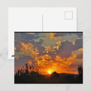 Carte Postale Paysage de lever de soleil dans le ciel du matin