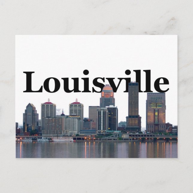 Carte Postale Paysage de Louisville KY avec Louisville dans le c (Devant)