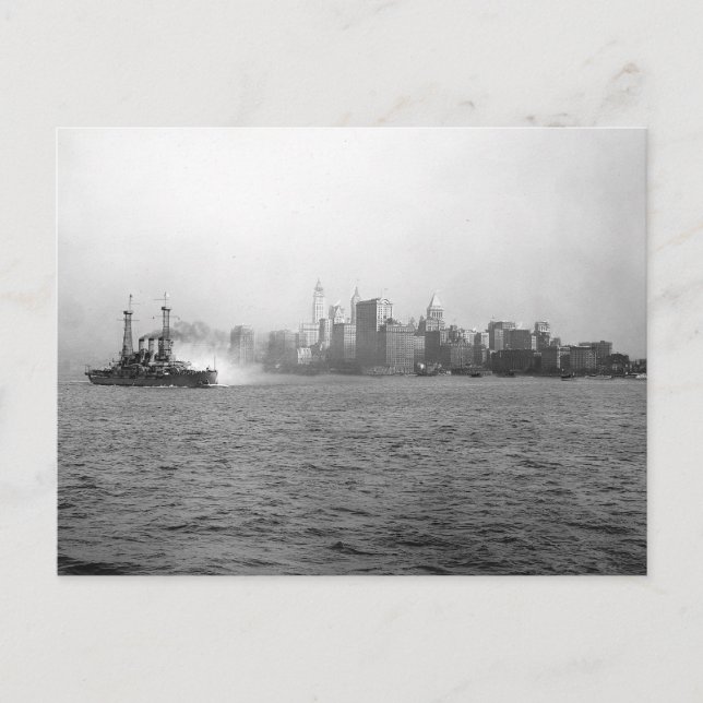 Carte Postale Paysage de New York depuis le port, 1920 (Devant)