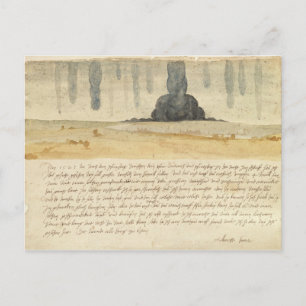 Carte Postale Paysage de rêve avec texte, 1526