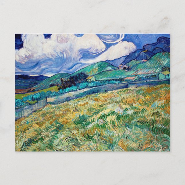 Carte Postale Paysage de Saint-Rémy par Vincent van Gogh 1889 (Devant)
