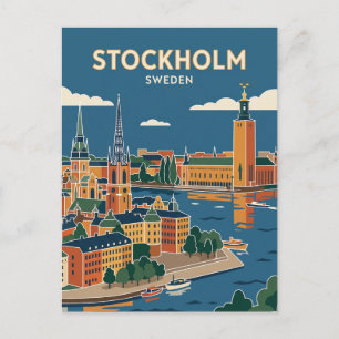 Carte Postale Paysage de Stockholm en Suède