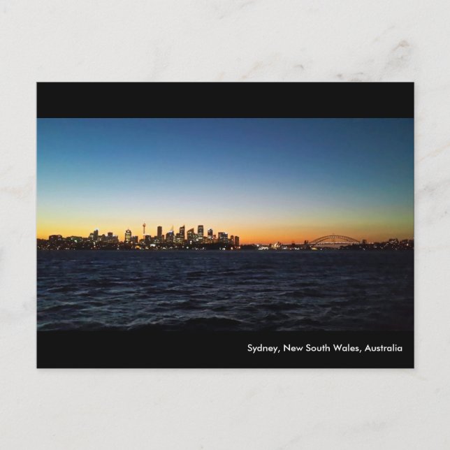 Carte Postale Paysage de Sydney la nuit (Devant)