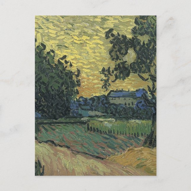 Carte Postale Paysage de Van Gogh à Twilight (Devant)