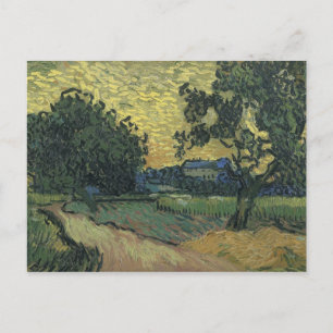 Carte Postale Paysage de Van Gogh au crépuscule