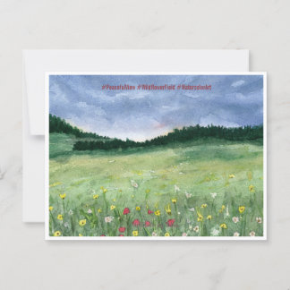 Carte Postale Paysage des champs de fleurs