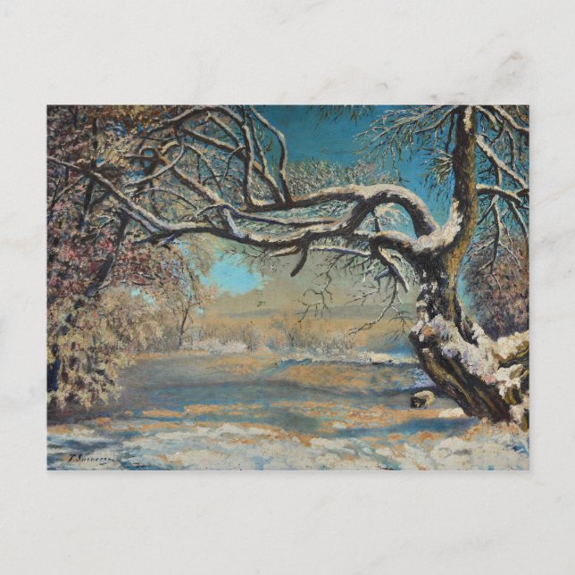 Carte Postale Paysage d'hiver (Devant)